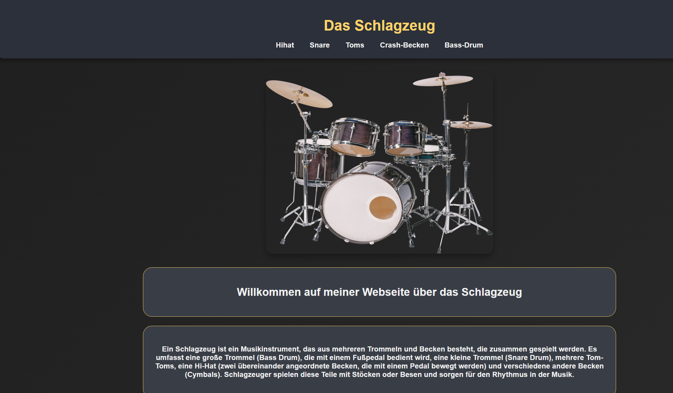 Schlagzeug Seite